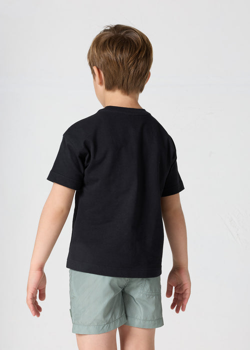 T-shirt enfant col rond imprimé Noir Mattia - JOTT - 4