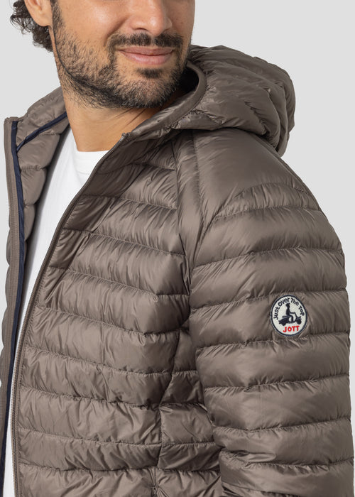 Doudoune légère à capuche Taupe Nico - JOTT - 4