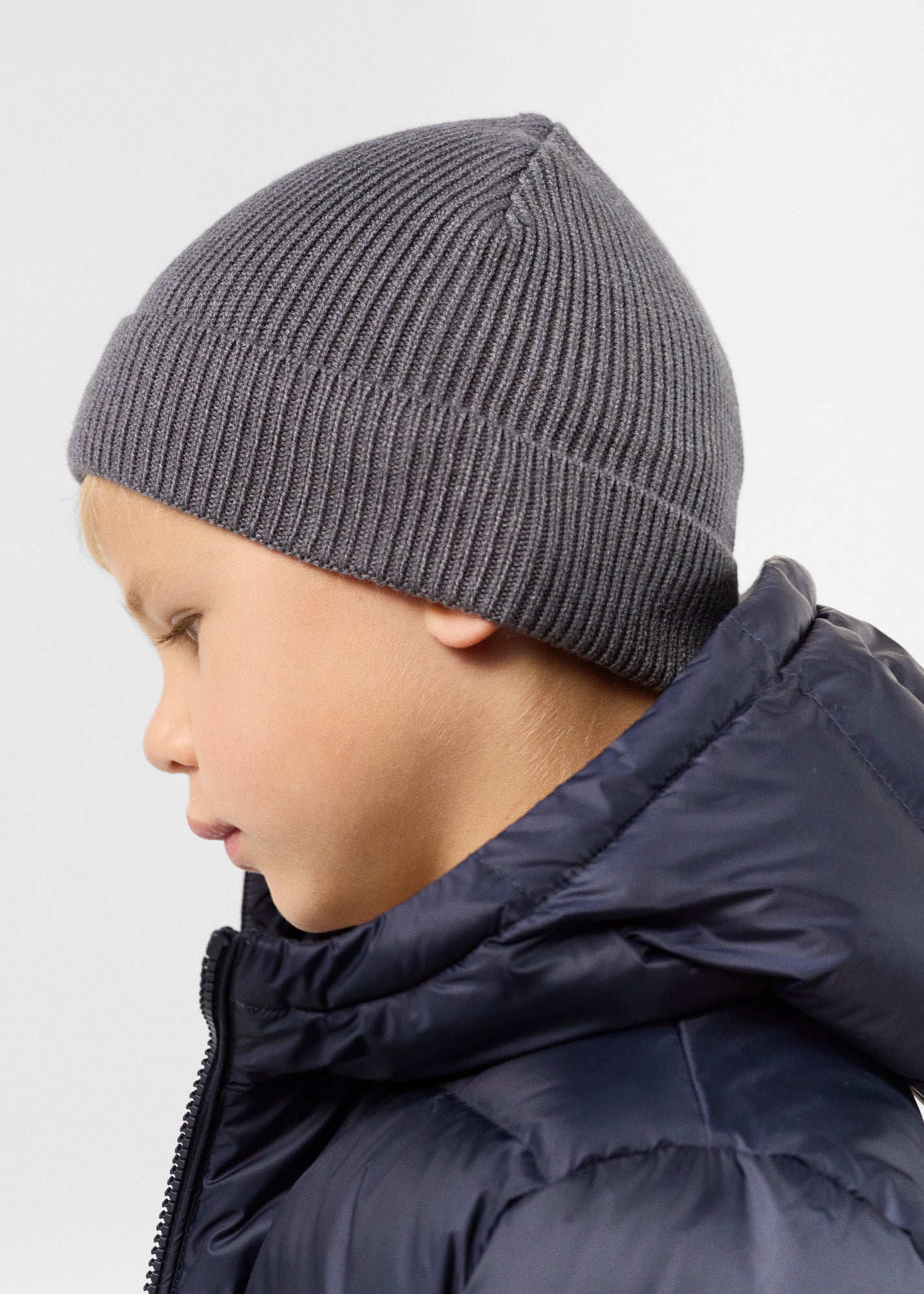 Noah 2.0 Dark Heather Grey Kid Beanie - JOTT