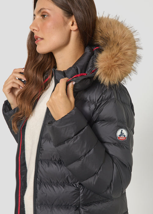 Doudoune mi-longue Grand Froid Noir Perle - JOTT - 4