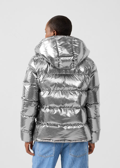 Doudoune Grand Froid esprit puffer Antique silver Prague métallique - JOTT - 3