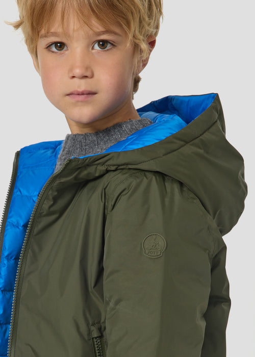 Doudoune enfant réversible Army foncé/Lune bleue Sauda 2.0 - JOTT - 4
