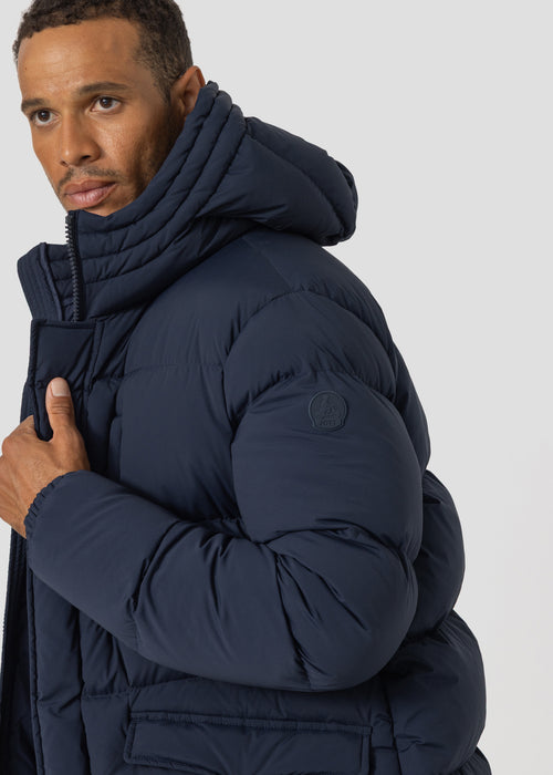 Doudoune Grand Froid stretch mi-longue Bleu nuit Scott