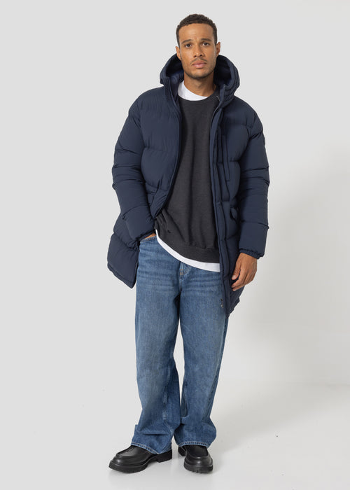 Doudoune Grand Froid stretch mi-longue Bleu nuit Scott