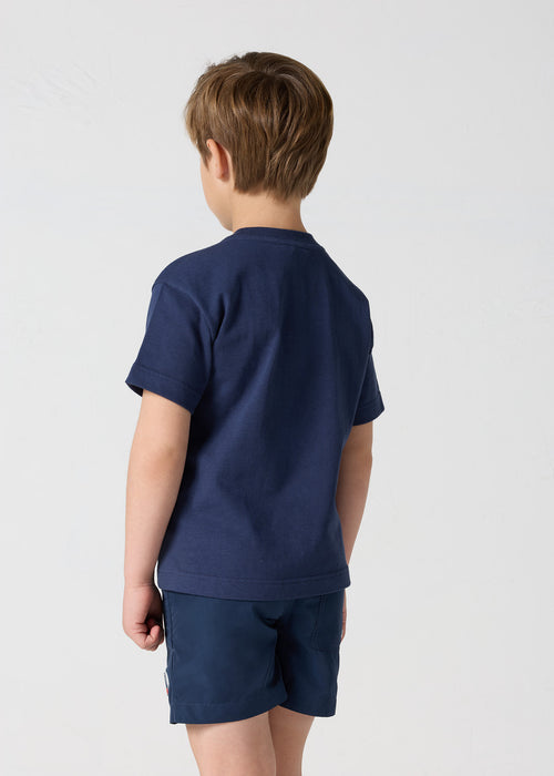 T-shirt enfant col rond Marine Yuan - JOTT - 4