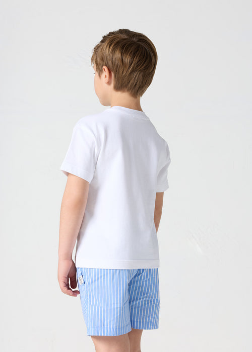 T-shirt enfant col rond Blanc Yuan - JOTT - 4