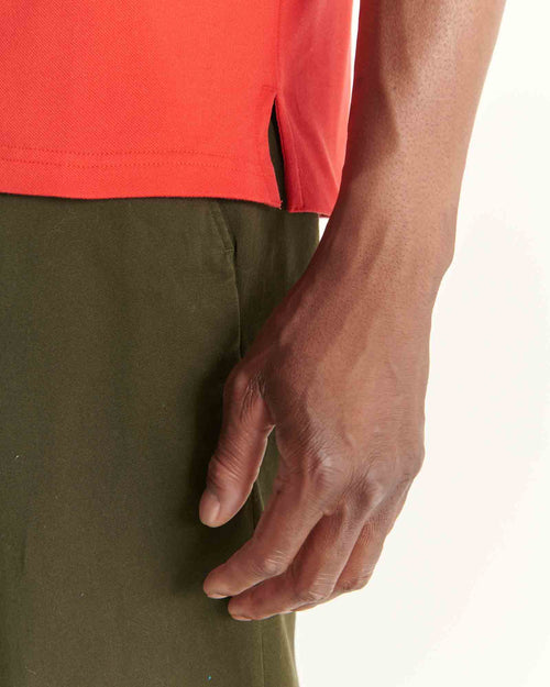 Polo homme en coton biologique Rouge vif Marbella - JOTT - 2