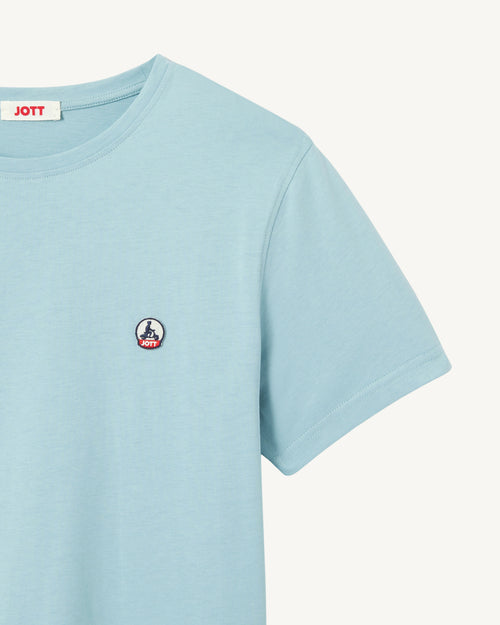 T-shirt en coton biologique Iceberg bleu Pietro - JOTT - 3