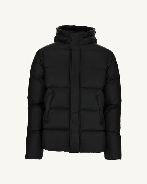 Doudoune courte à capuche Noir Prestige – JOTT1