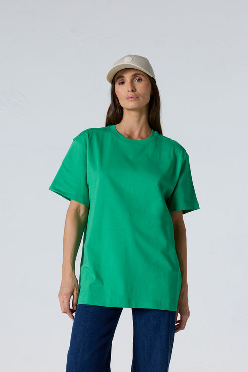 T-Shirt col rond mixte Vert tropical Andrea - JOTT - 5