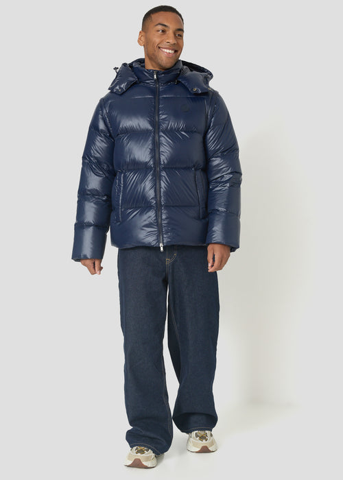Doudoune Grand Froid manches amovibles Bleu nuit Brody shiny - JOTT - 4