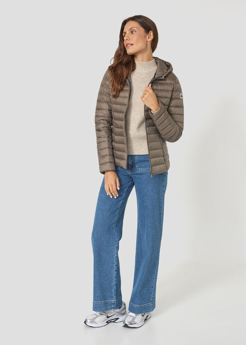 Doudoune légère à capuche Taupe Cloe - JOTT - 5