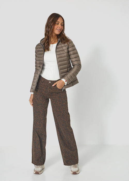 Doudoune légère à capuche Taupe Cloe - JOTT - 5