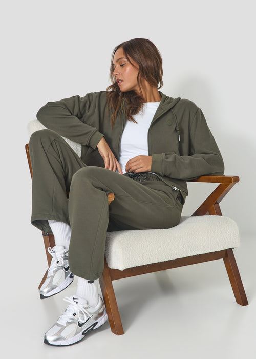 Veste zippée à capuche Army foncé Dalila - JOTT - 4