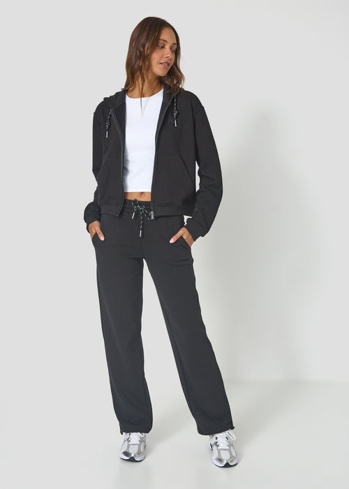 Veste zippée à capuche Noir Dalila - JOTT - 4