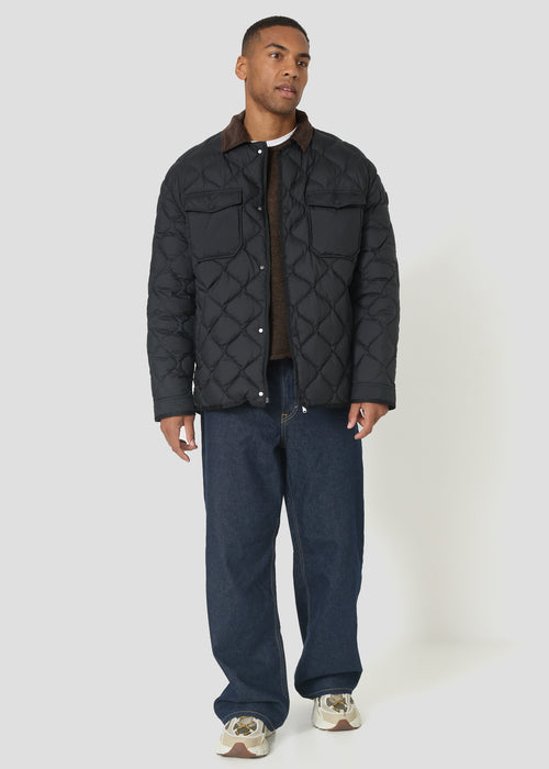 Doudoune légère col chemise Noir Echo - JOTT - 5