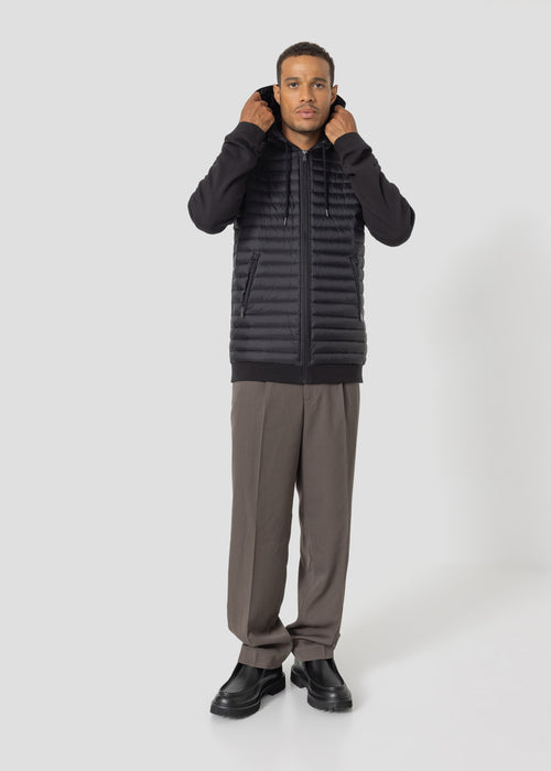 Veste bi-matière à capuche Noir Gummy 2.0 - JOTT - 5