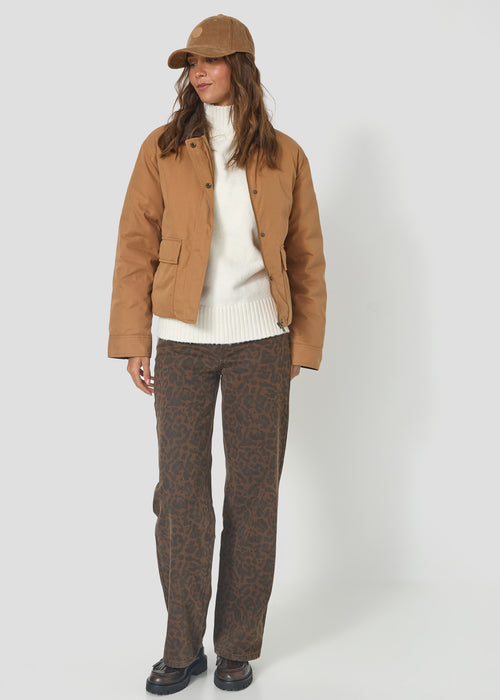 Veste avec col chemise velours côtelé Caramel dust Keita - JOTT - 4