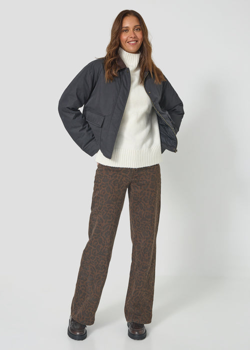 Veste avec col chemise velours côtelé Noir Keita - JOTT - 5