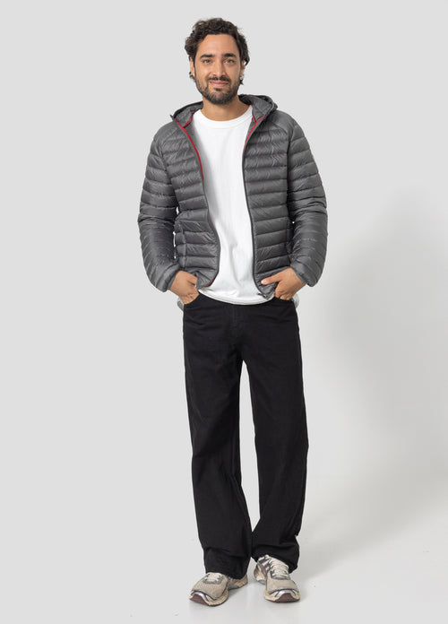 Doudoune légère à capuche Anthracite Nico - JOTT - 5