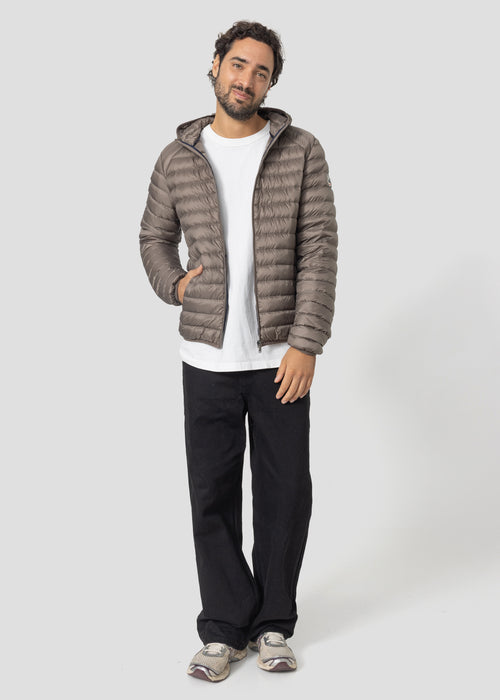 Doudoune légère à capuche Taupe Nico - JOTT - 5