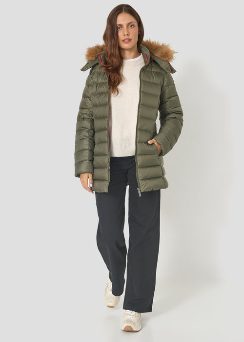 Doudoune mi-longue Grand Froid Army Perle - JOTT - 5