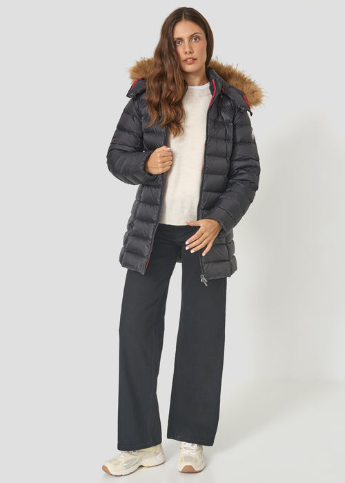 Doudoune mi-longue Grand Froid Noir Perle - JOTT - 5