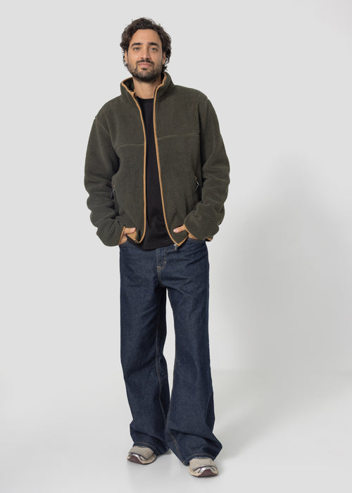 Veste polaire zippée Army foncé Raphy - JOTT - 5