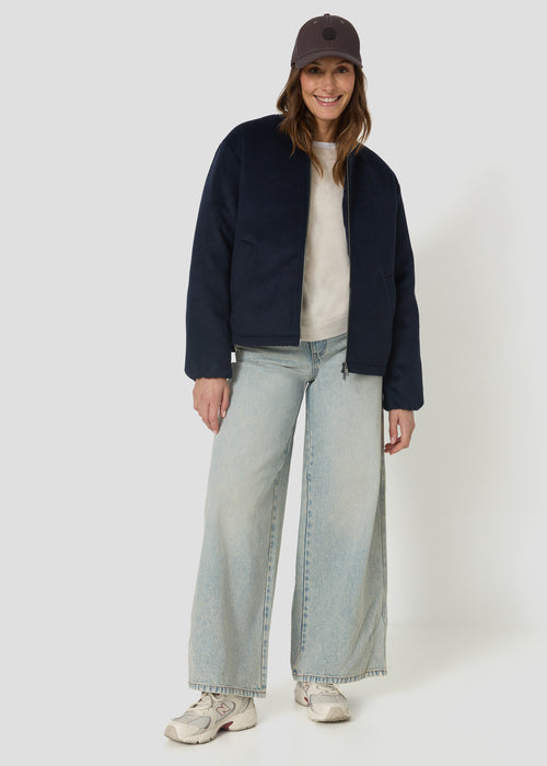 Bomber laine Bleu nuit Solna - JOTT - 5