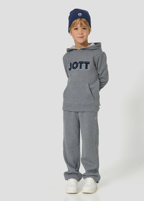 Sweat à capuche enfant Gris chiné foncé Tribo - JOTT - 5