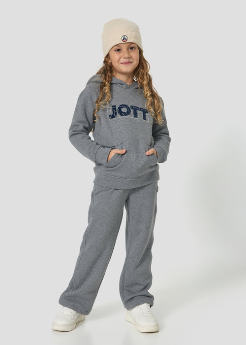 Sweat à capuche enfant Gris chiné foncé Tribo - JOTT - 5