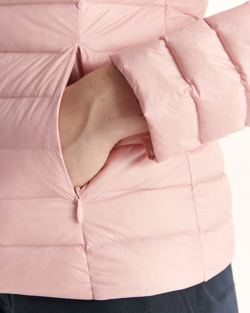 Doudoune légère à capuche Rose pêche Cloe - JOTT - 2