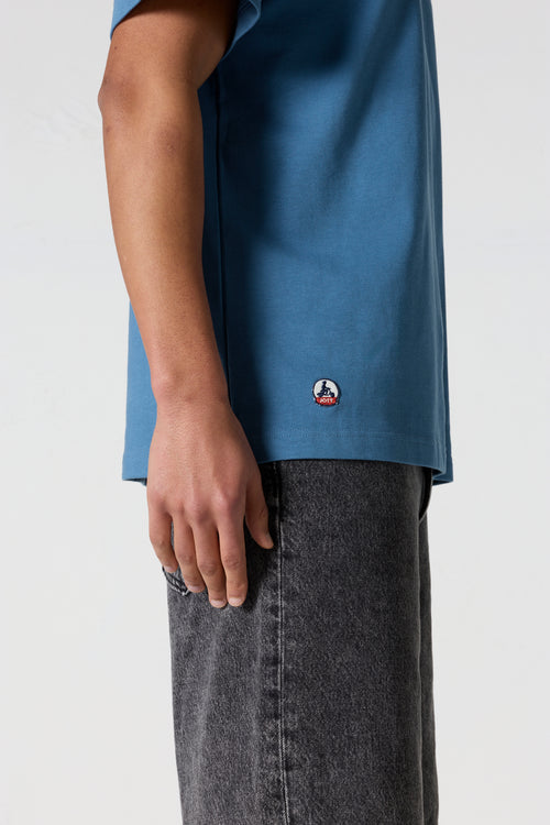 T-Shirt col rond mixte Bleu jeans Andrea - JOTT - 5