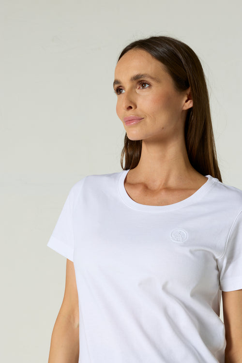 T-shirt à col rond femme en coton Blanc Angel 2.0 - JOTT - 5