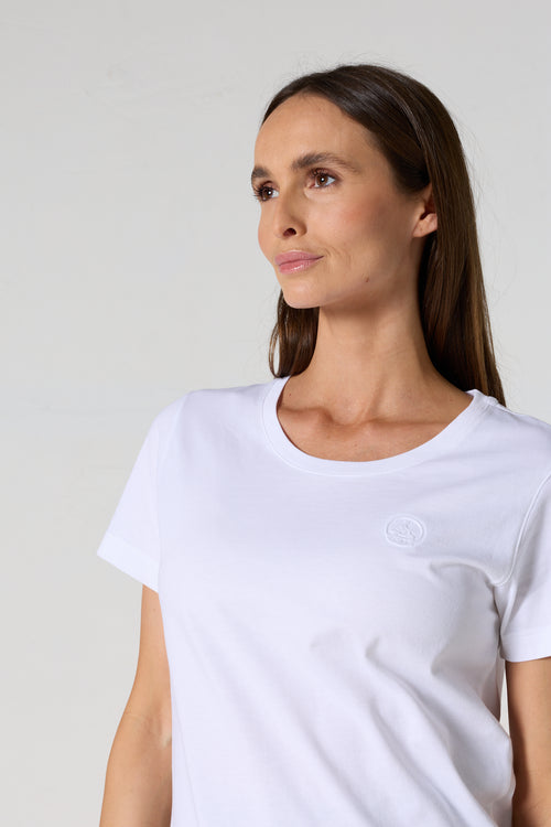 T-shirt à col rond femme en coton Blanc Angel 2.0 - JOTT - 5