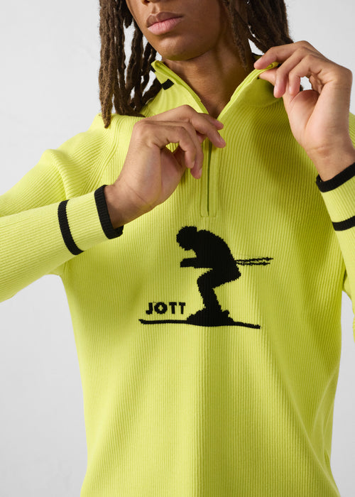 Pull côtelé col haut Jaune elexir Banet - JOTT - 5