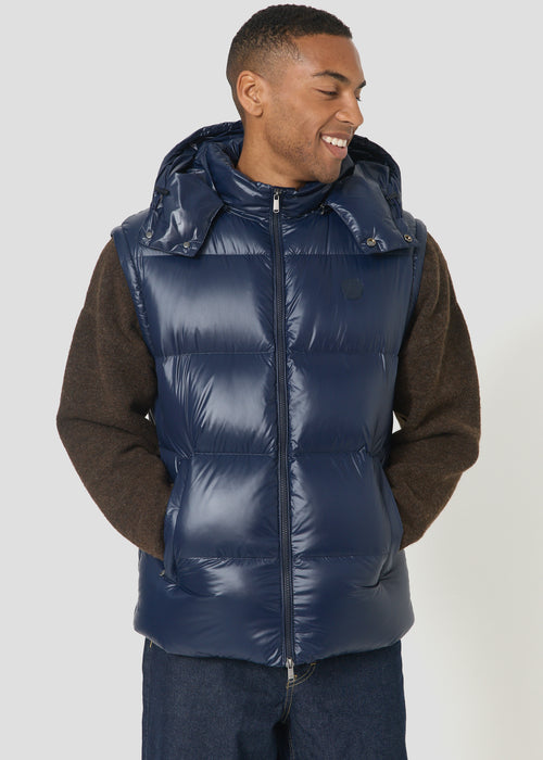 Doudoune Grand Froid manches amovibles Bleu nuit Brody shiny - JOTT - 5
