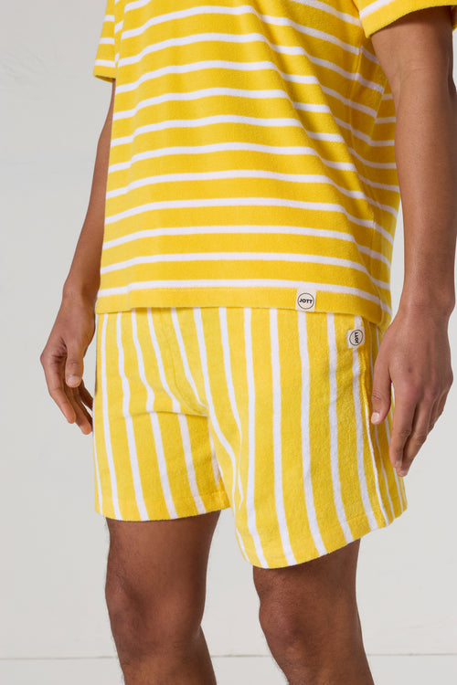 Polo manches courtes Jaune abeille rayé Buggy stripe - JOTT - 5