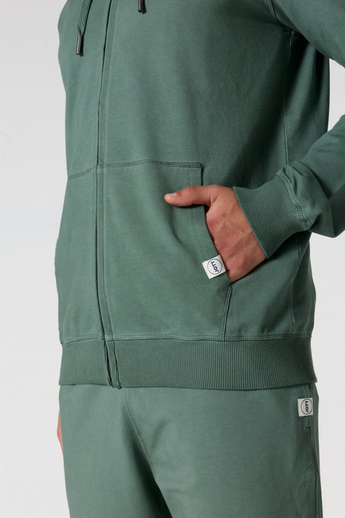 Veste zippée à capuche Vert sauge Edgar - JOTT - 5