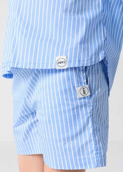 Chemise enfant en popeline Bleu céleste rayé Harold stripe - JOTT - 4