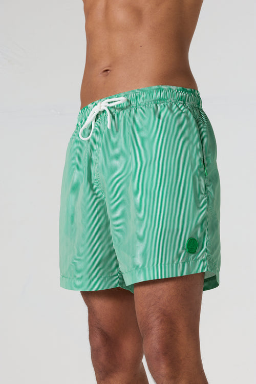 Maillot de bain Vert tropical rayé Ian stripe - JOTT - 5