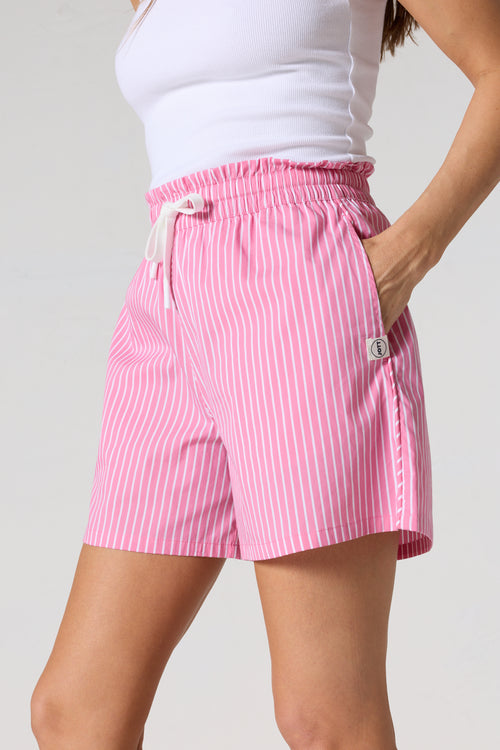 Short en popeline Pink antique rayé Kenna stripe - JOTT - 5