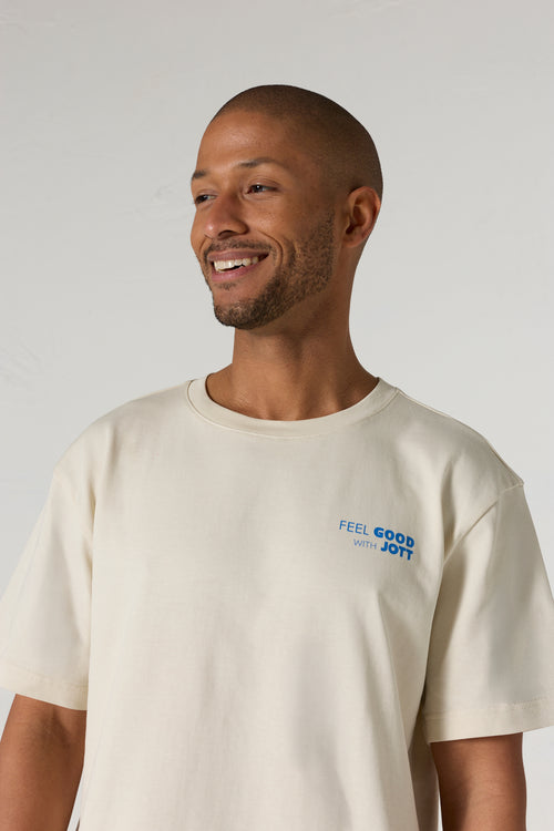 T-shirt col rond mixte imprimé Naturel Kood - JOTT - 5