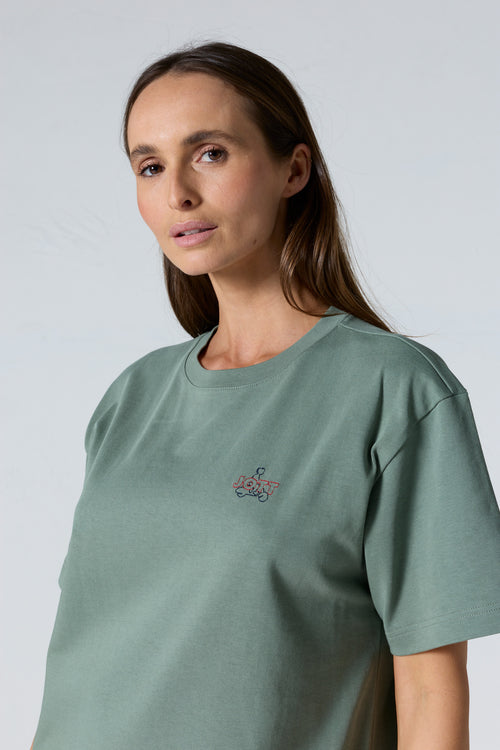 T-shirt col rond mixte Vert sauge Lipe - JOTT - 5