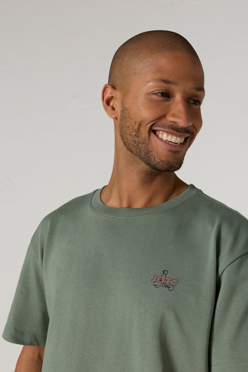 T-shirt col rond mixte Vert sauge Lipe - JOTT - 5