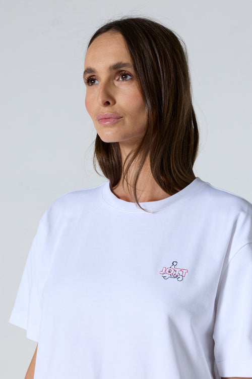 T-shirt col rond mixte Blanc Lipe - JOTT - 5