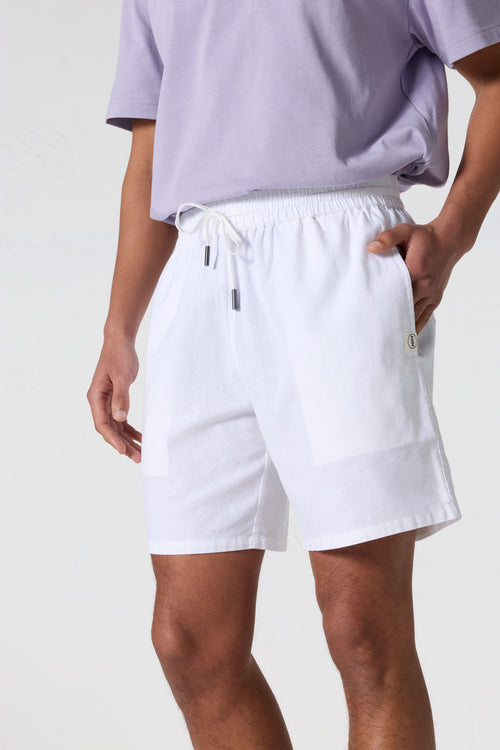 Bermuda en lin Blanc Lysandre - JOTT - 4