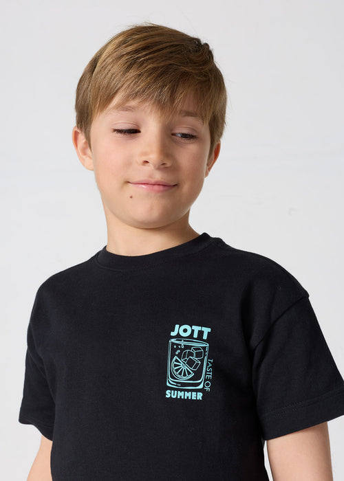 T-shirt enfant col rond imprimé Noir Mattia - JOTT - 5