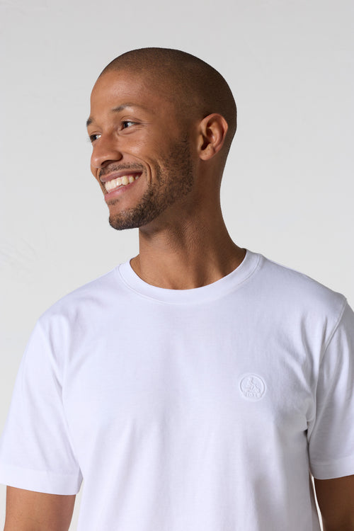 T-shirt col rond homme en coton Blanc Pedro - JOTT - 5