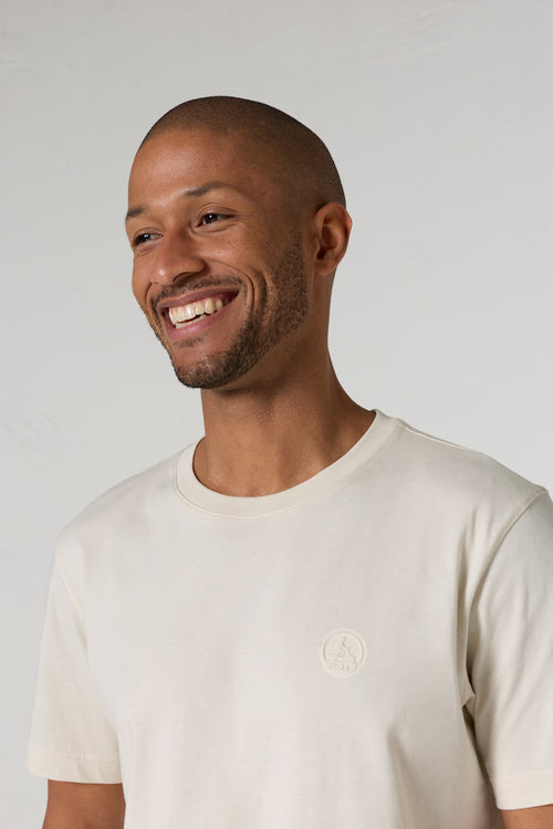 T-shirt à col rond homme en coton Naturel Pedro - JOTT - 5